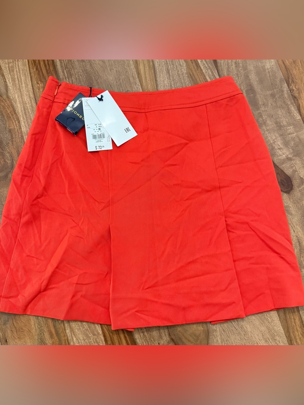 Piombo Blood Orange Chain-Accent Women's Skirt - Picture 3 of 5